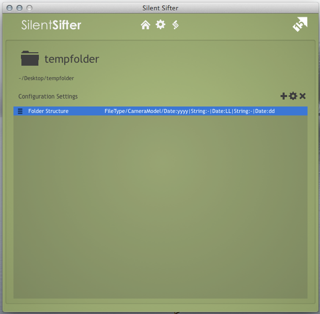 A fully configured Custom Folder Structure for your photos in Silent Sifter
