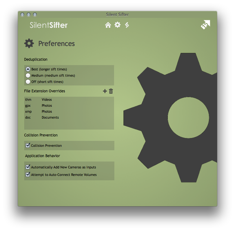 Silent Sifter File Type Overrides